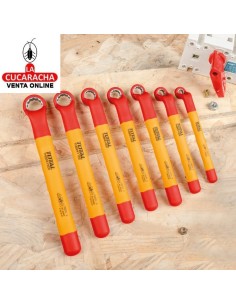 JUEGO 7 LLAVES ACODADAS AISLADAS ELECTRICIDAD MODELO THKISPA0702.