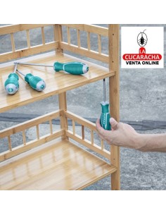 JUEGO 6 DESTORNILLADORES VARILLA REDONDA IMANTADOS MODELO THT250606.