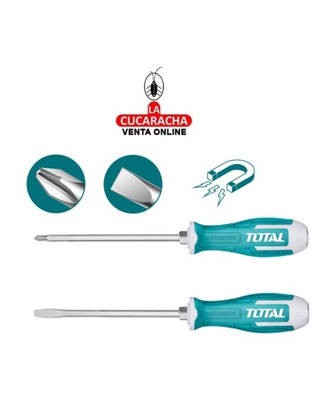 JUEGO 2 DESTORNILLADORES INDUSTRIALES PUNTA IMANTADA MODELO THGSS2206.