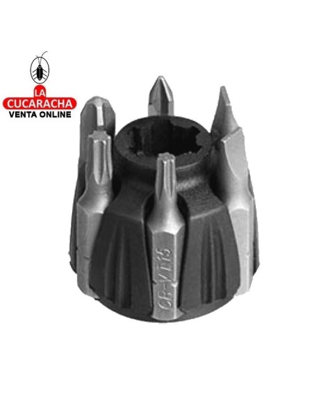 DESTORNILLADOR CARRACA CON 7 PUNTAS INTERCAMBIABLES MODELO TACSD30086.