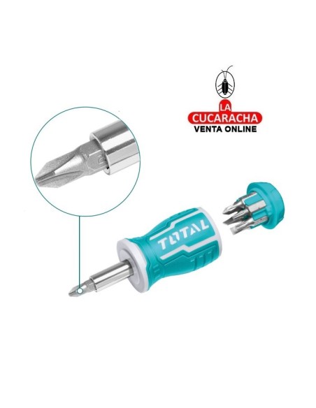 DESTORNILLADOR CON 7 PUNTAS INTERCAMBIABLES MODELO TACSDS0706.