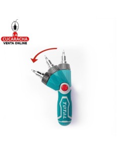 DESTORNILLADOR CARRACA ARTICULABLE CON 12 PUNTAS MODELO TACSD30136.