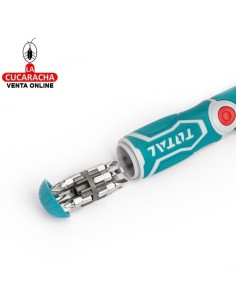 DESTORNILLADOR CARRACA ARTICULABLE CON 12 PUNTAS MODELO TACSD30136.