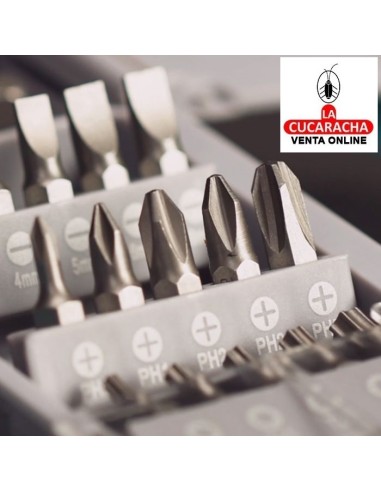 JUEGO 1 DESTORNILLADOR CON 33 PUNTAS...