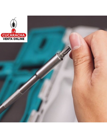 JUEGO 1 DESTORNILLADOR CON 33 PUNTAS Y LLAVES VASO INTERCAMBIABLES MODELO TACSD30336.