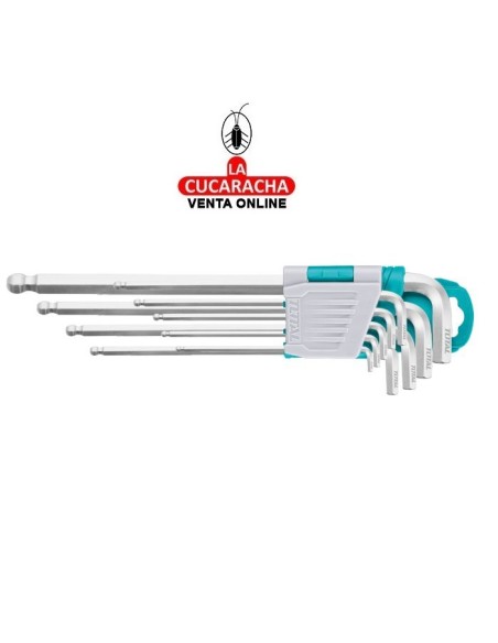 JUEGO 9 LLAVES ALLEN PUNTA BOLA MODELO THT106291.