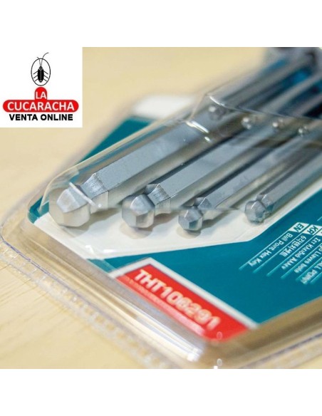 JUEGO 9 LLAVES ALLEN PUNTA BOLA MODELO THT106291.