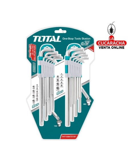 SET 2 JUEGOS 9 LLAVES ALLEN Y 9 LLAVES TORX MODELO THT106KT0181.