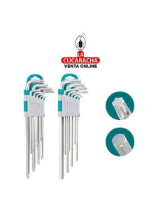 SET 2 JUEGOS 9 LLAVES ALLEN Y 9 LLAVES TORX MODELO THT106KT0181.
