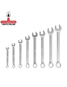 JUEGO 8 LLAVES FIJAS COMBINADAS MODELO THT102286.