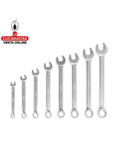 JUEGO 8 LLAVES FIJAS COMBINADAS MODELO THT102286.