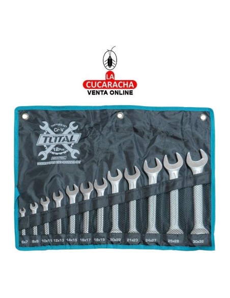 BOLSA JUEGO 12 LLAVES FIJAS DOBLE BOCA MODELO THT1023121.