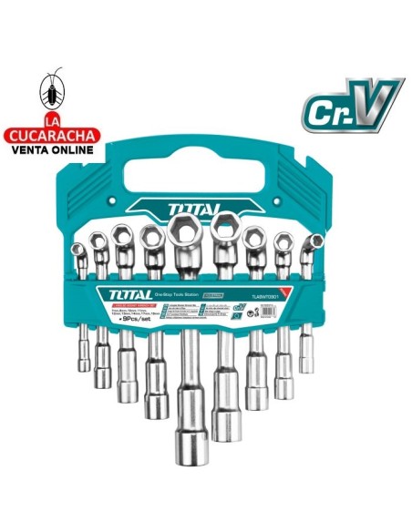 JUEGO 9 LLAVES PIPA TUBO EN -L- MODELO TLASWT0901.