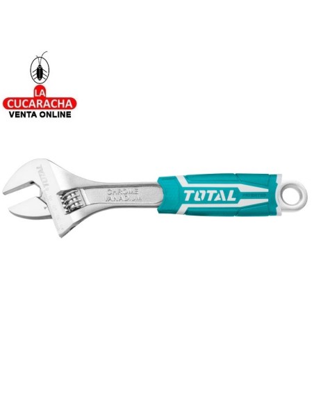LLAVE INGLESA AJUSTABLE MOLETA CENTRAL MANGO BIMATERIAL MODELO THT101.