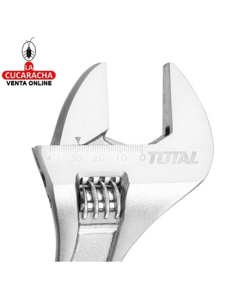 LLAVE INGLESA AJUSTABLE MOLETA CENTRAL MANGO BIMATERIAL MODELO THT101.