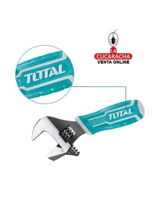 LLAVE INGLESA AJUSTABLE MINI BOCA REVERSIBLE MANGO BIMATERIAL MODELO THT1016S.