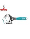 LLAVE INGLESA AJUSTABLE APERTURA EXTRA MANGO BIMATERIAL MODELO THT10210G.