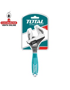 LLAVE INGLESA AJUSTABLE APERTURA EXTRA MANGO BIMATERIAL MODELO THT10210G.