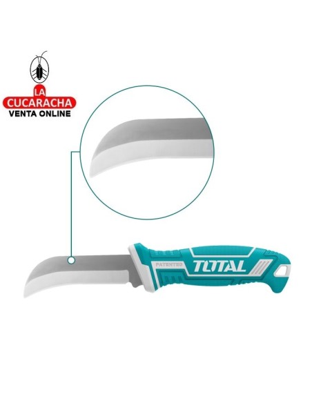 CUCHILLO PELACABLES ELECTRICISTA 200MM CON FUNDA MODELO THT51882.