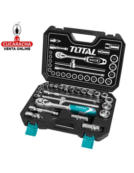 MALETIN HERRAMIENTAS 25 LLAVES VASO Y ACCESORIOS MODELO THT121251.