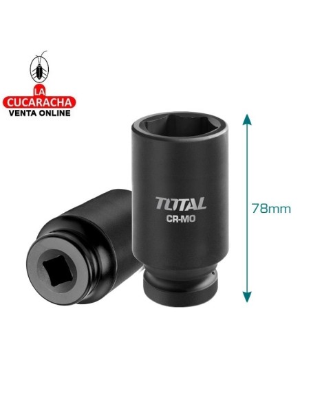 JUEGO 10 LLAVES VASO IMPACTO LARGOS DE 1/2 MODELO THKISD12102L.