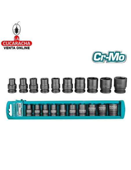 JUEGO 10 LLAVES VASO IMPACTO DE 1/2 MODELO THISTD12101.