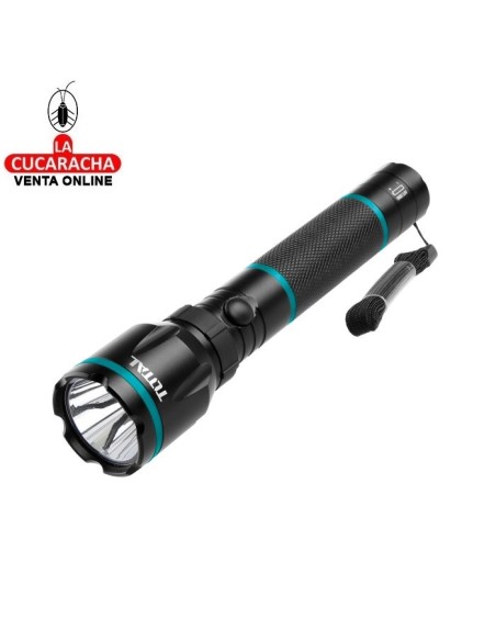 LINTERNA LED RECARGABLE USB AUTONOMIA 8 HORAS MODELO TCFL186503.