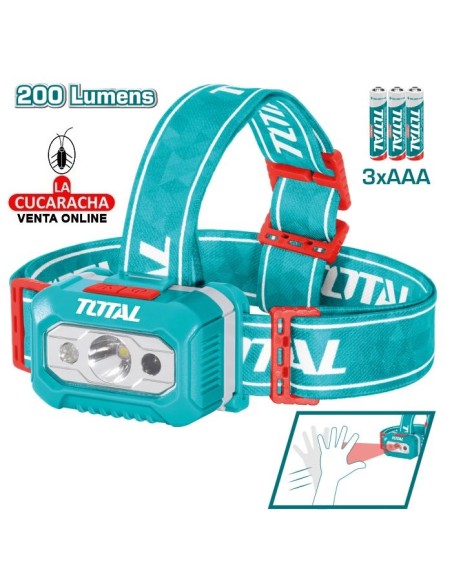 LINTERNA FRONTAL LED RECARGABLE A PILAS AAA MODELO THL013AAA6.