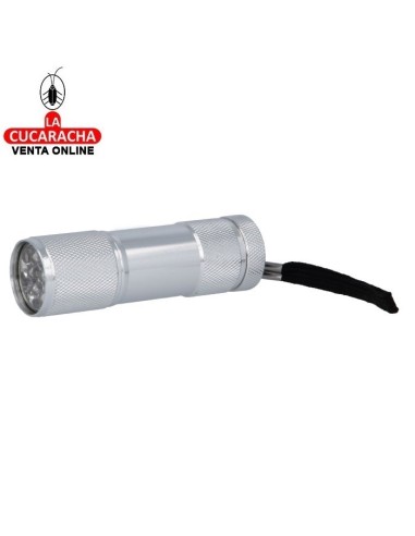 LINTERNA ALUMINIO 9 LED COLORES PILAS...