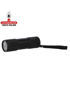 LINTERNA ALUMINIO 9 LED COLORES PILAS AAA MODELO 3943.