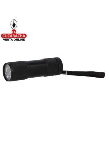 LINTERNA ALUMINIO 9 LED COLORES PILAS...