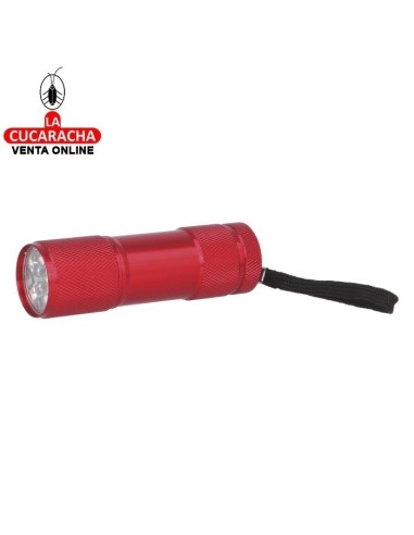LINTERNA ALUMINIO 9 LED COLORES PILAS...