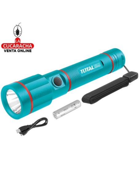 LINTERNA LED RECARGABLE A BATERIA INCLUIDA MODELO TCFL1865051.