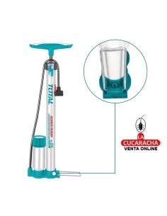 INFLADOR BOMBA AIRE DE MANO 500MM CON MANOMETRO MODELO TMPP3811.