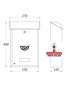Buzón Acero Exterior Modelo 2.