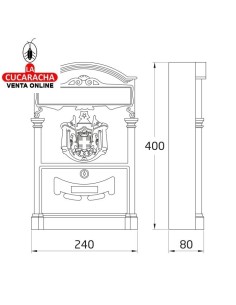 Buzón Aluminio Exterior Modelo 4.