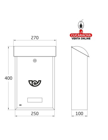 Buzón Acero Inox Exterior Modelo 2. Buzón Acero Inox Exterior Modelo 2.