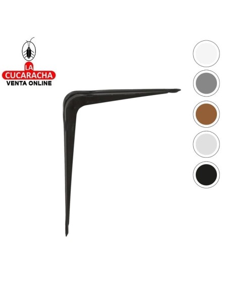 PALOMILLA ACERO SOPORTE BALDAS Y ESTANTERIAS COLOR GRIS METALIZADO MODELO 1.