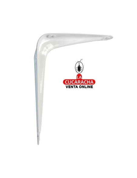 PALOMILLA ACERO SOPORTE BALDAS Y ESTANTERIAS COLOR BLANCO MODELO NIZA 1.