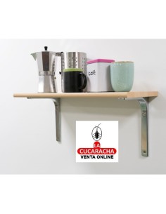 PALOMILLA ACERO SOPORTE BALDAS Y ESTANTERIAS COLOR ZINCADO MODELO 2.