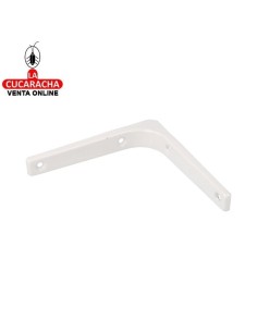 PALOMILLA ACERO SOPORTE BALDAS Y ESTANTERIAS COLOR BLANCO MODELO 2.