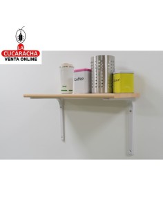 PALOMILLA ACERO SOPORTE BALDAS Y ESTANTERIAS COLOR BLANCO MODELO 2.