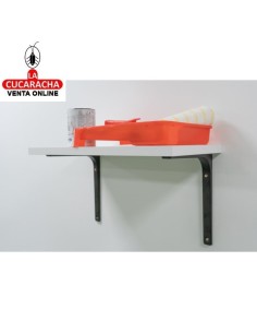 PALOMILLA ACERO SOPORTE BALDAS Y ESTANTERIAS COLOR NEGRO MODELO 2.