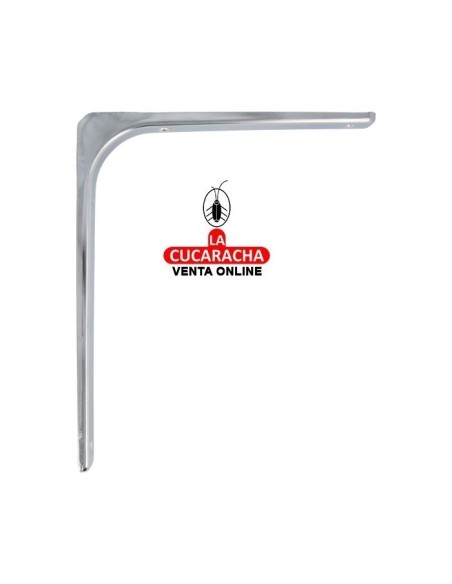 PALOMILLA ACERO SOPORTE BALDAS Y ESTANTERIAS COLOR CROMADO MODELO 2.