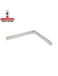 PALOMILLA ACERO SOPORTE BALDAS Y ESTANTERIAS COLOR CROMADO MODELO 2.