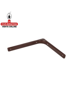 PALOMILLA ACERO SOPORTE BALDAS Y ESTANTERIAS COLOR MARRON MODELO 2.