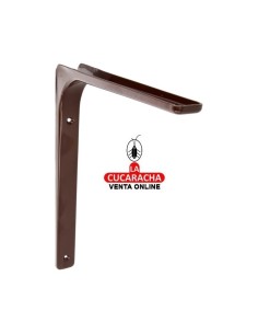 PALOMILLA ACERO SOPORTE BALDAS Y ESTANTERIAS COLOR MARRON MODELO 2.