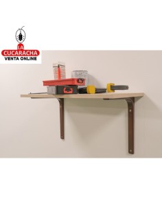 PALOMILLA ACERO SOPORTE BALDAS Y ESTANTERIAS COLOR MARRON MODELO 2.