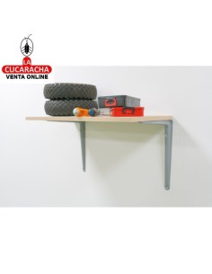 PALOMILLA ACERO SOPORTE BALDAS Y ESTANTERIAS COLOR GRIS METALIZADO MODELO 6.