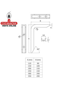 PALOMILLA ALUMINIO SOPORTE BALDAS Y ESTANTERIAS COLOR BLANCO MODELO 4 PLUS.